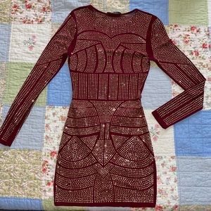 Akira Burgundy Studded Dress 🖤 Size large